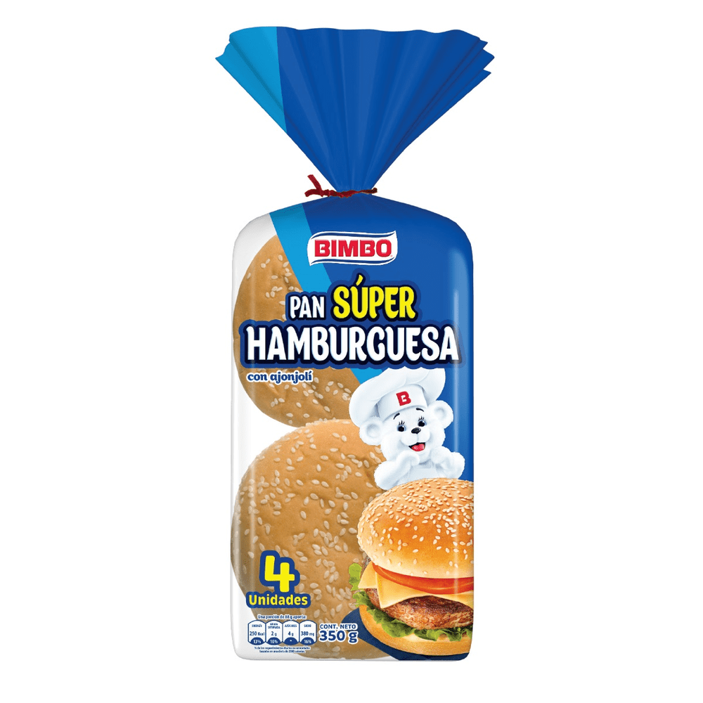 Pan Hamburguesa x4 Bimbo 350g