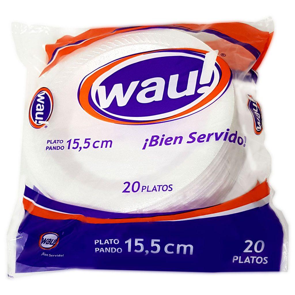 Platos desechables 15,5 cm x20 Wau!