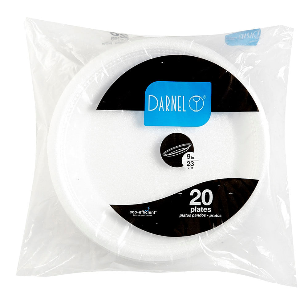 Platos desechables 23cm x20 Darnel
