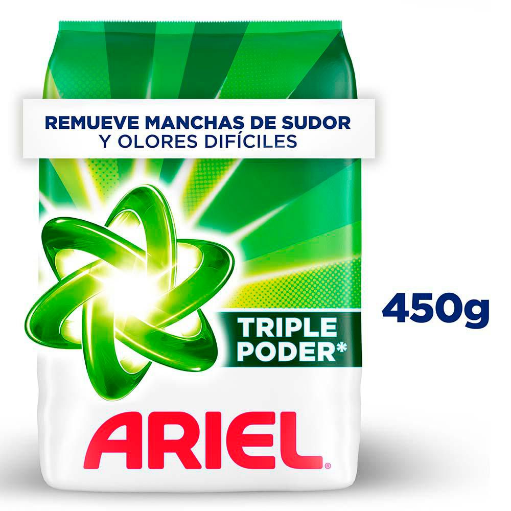 Jabón en Polvo TRIPLE PODER Ariel 450g