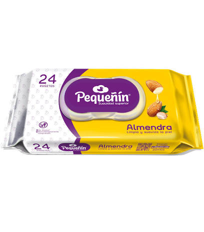 Pañitos Humedos Almendra Pequeñin x24
