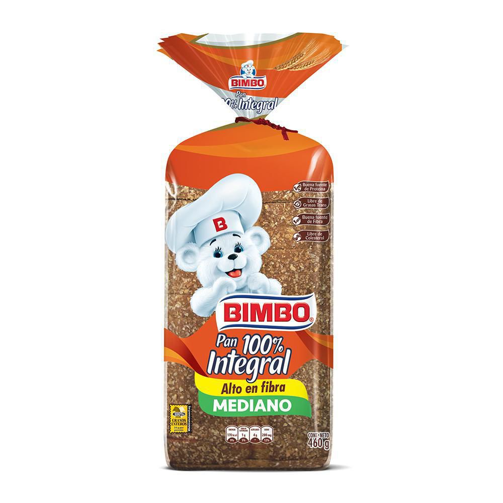 Pan Tajado Integral  Bimbo 480g