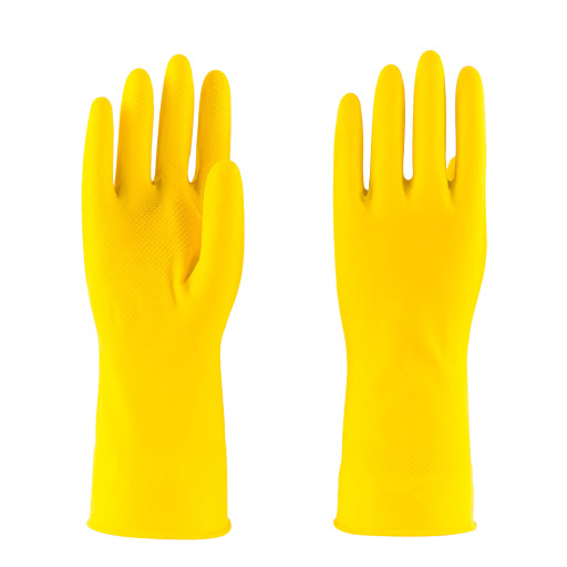 Guantes doméstico 7  1/2  Amarillo Limpia Ya !
