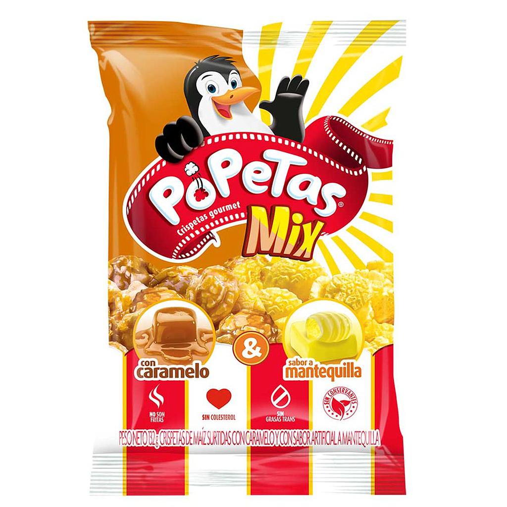 Popetas Mix Caramelo y Sabor a Mantequilla 132g