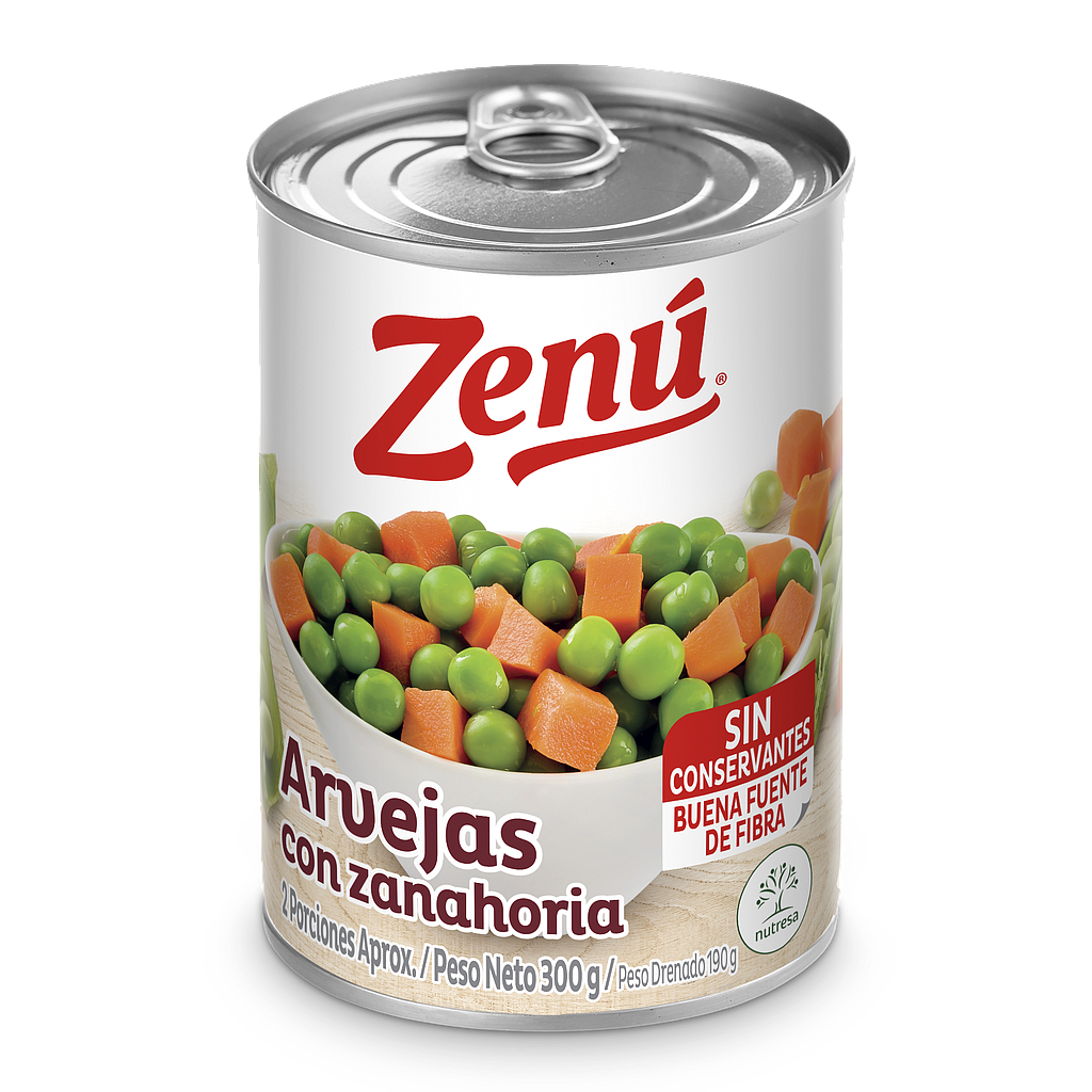 Arvejas con Zanahoria Zenú 300g
