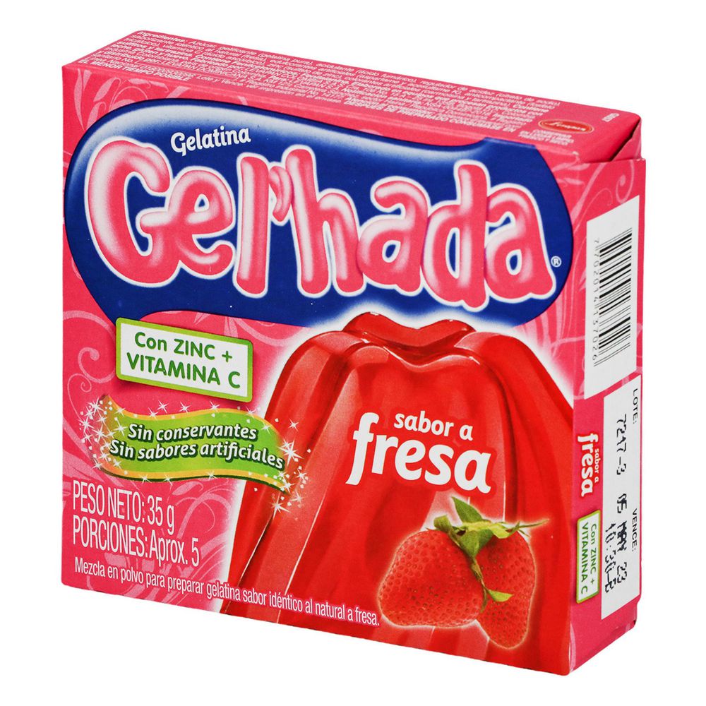 Gelatina Gelhada Fresa 35g
