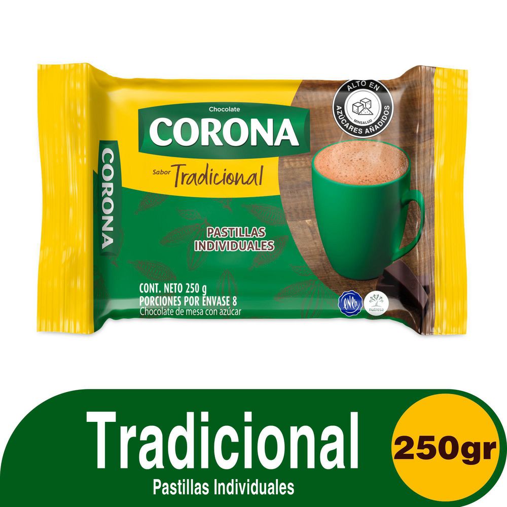 Chocolate Tradicional Pastillas Corona 200g