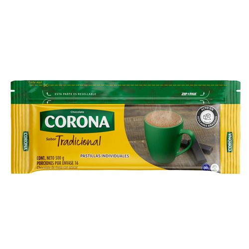 Chocolate Tradicional x20 Pastillas Corona 450g