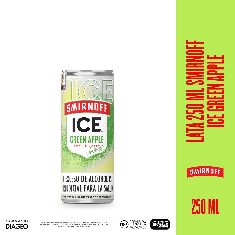 Vodka Smirnoff ICE Green Apple Lata 250 ml