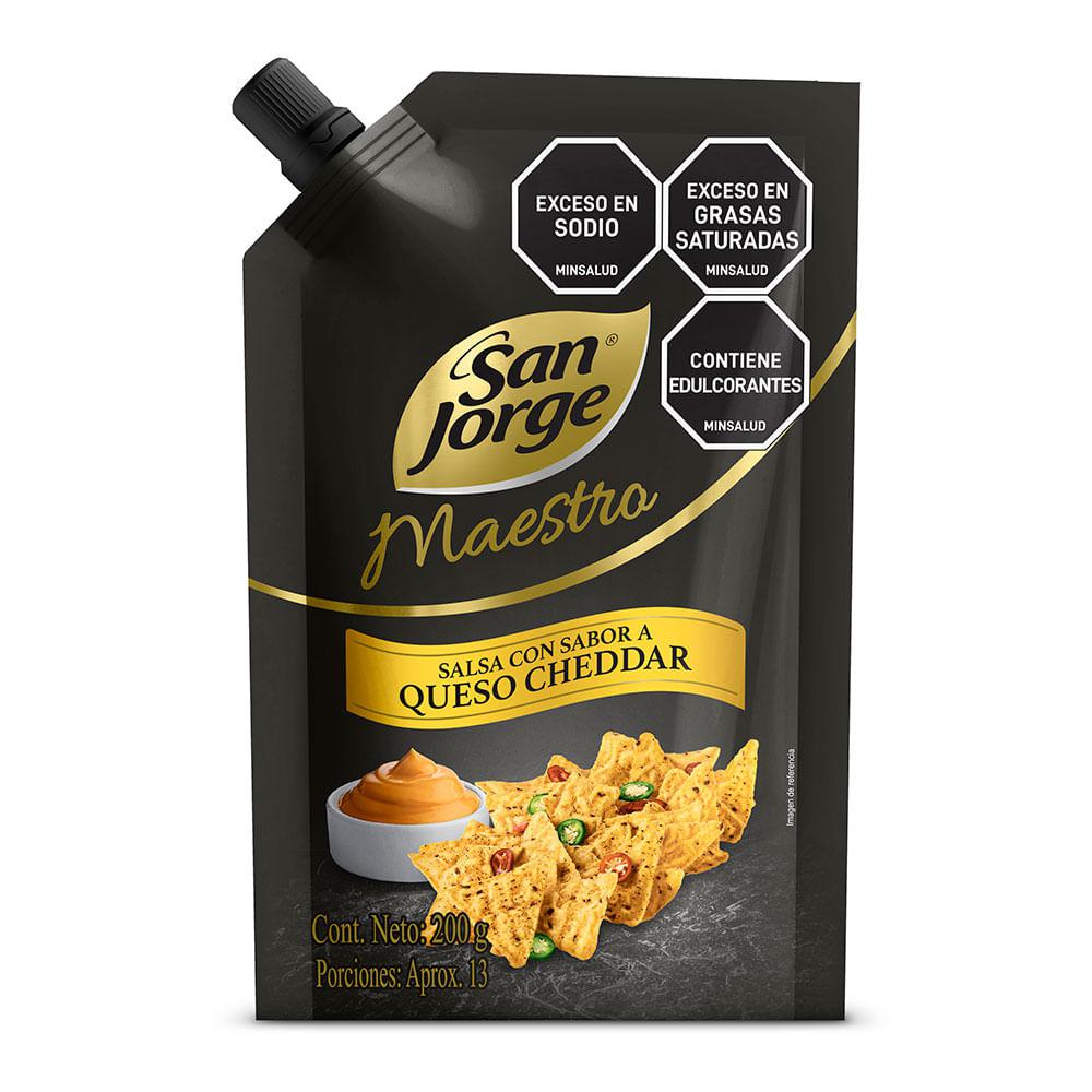 Salsa Queso Cheddar Maestro San Jorge 200g