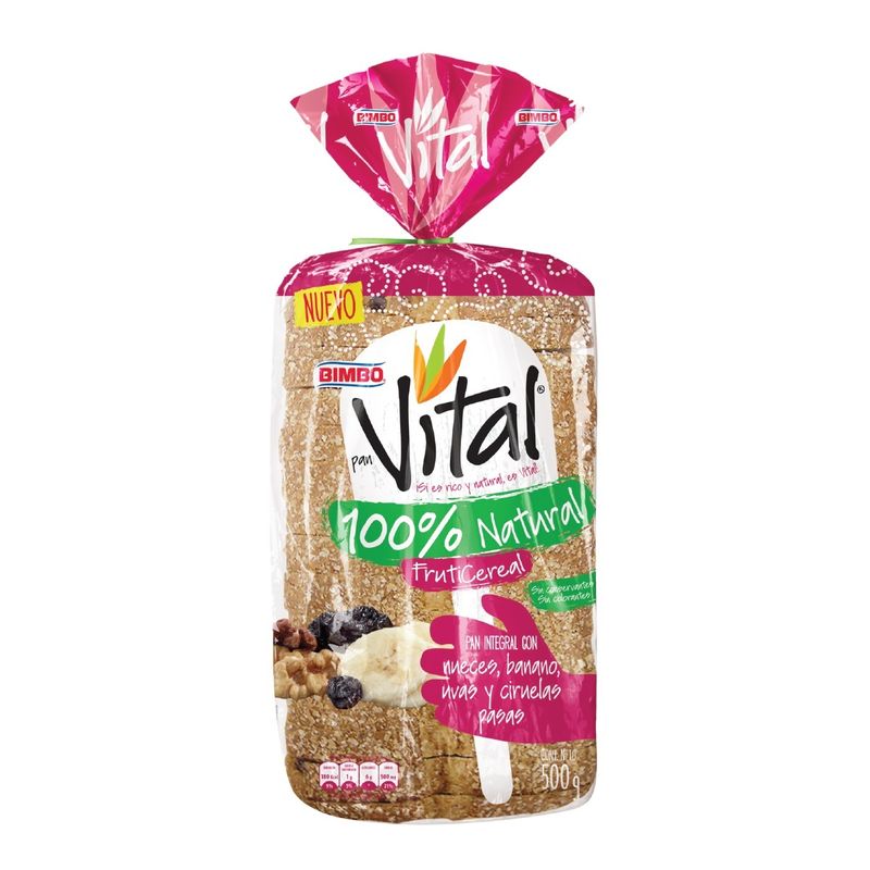 Pan Vital FrutiCereal Bimbo 500g