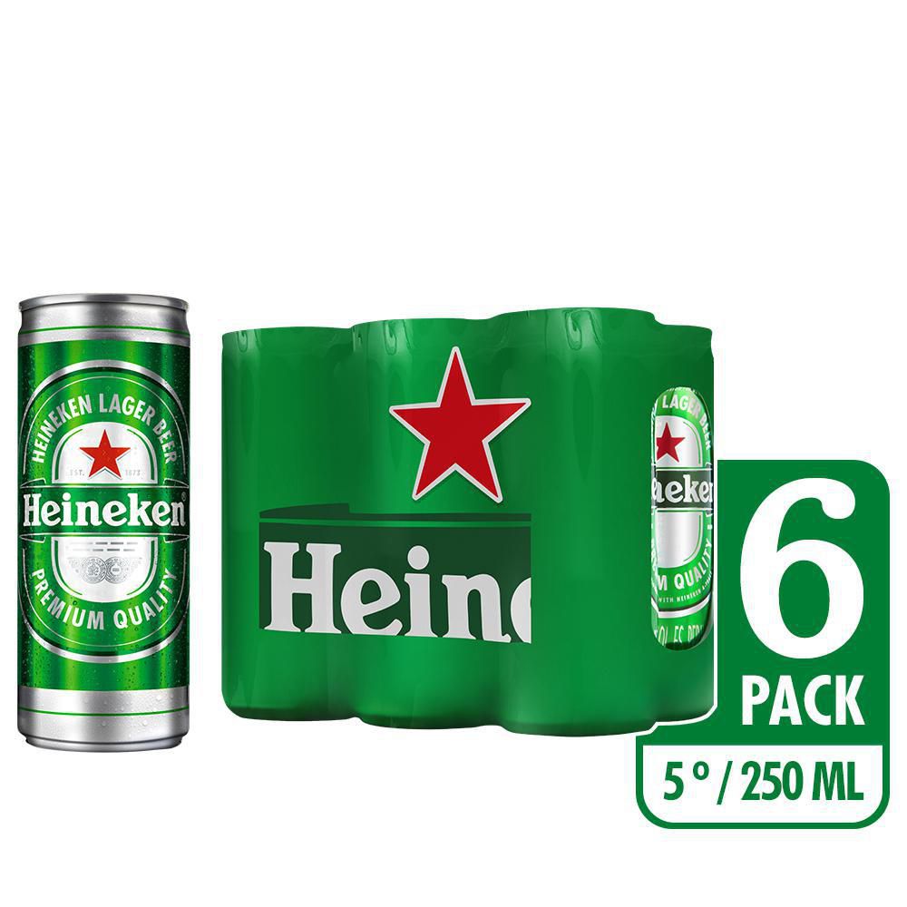 Cerveza Six Pack Heineken Lata 269ml