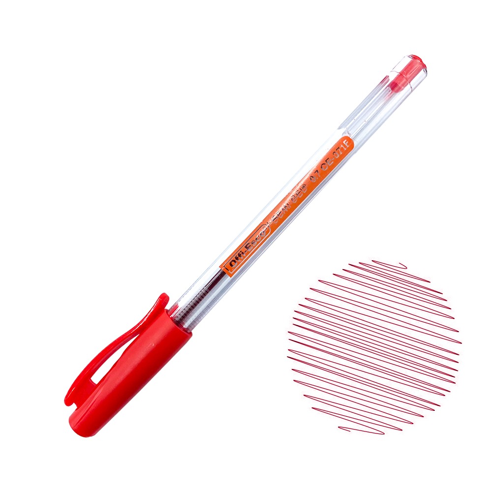 Bolígrafo Rojo Offi-Esco Unidad 07mm