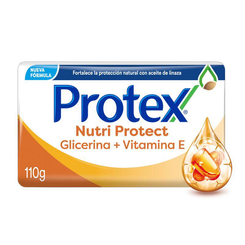Jabón Nutri Protect  Glicerina + Vitamina E Protex 110g