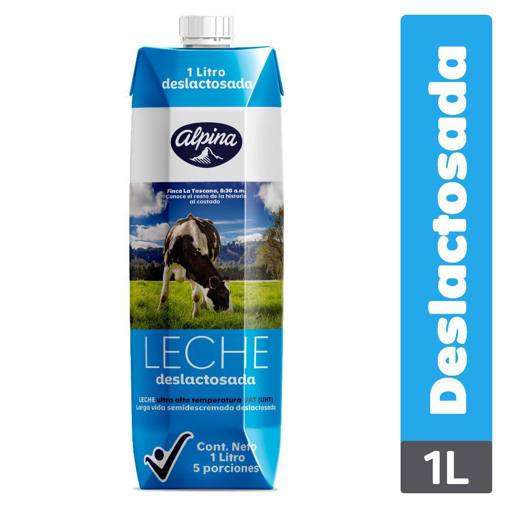 Leche Deslactosada Alpina Caja 1 Litro