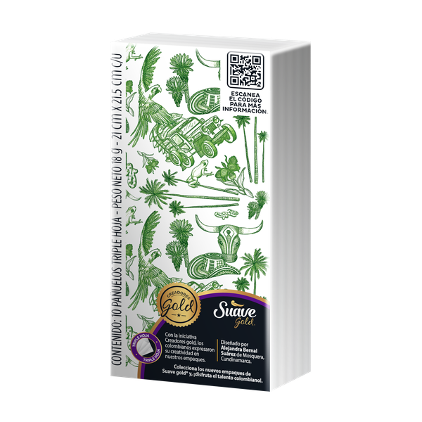 Pañuelos Suave Gold Paquete x10 unidades 18g