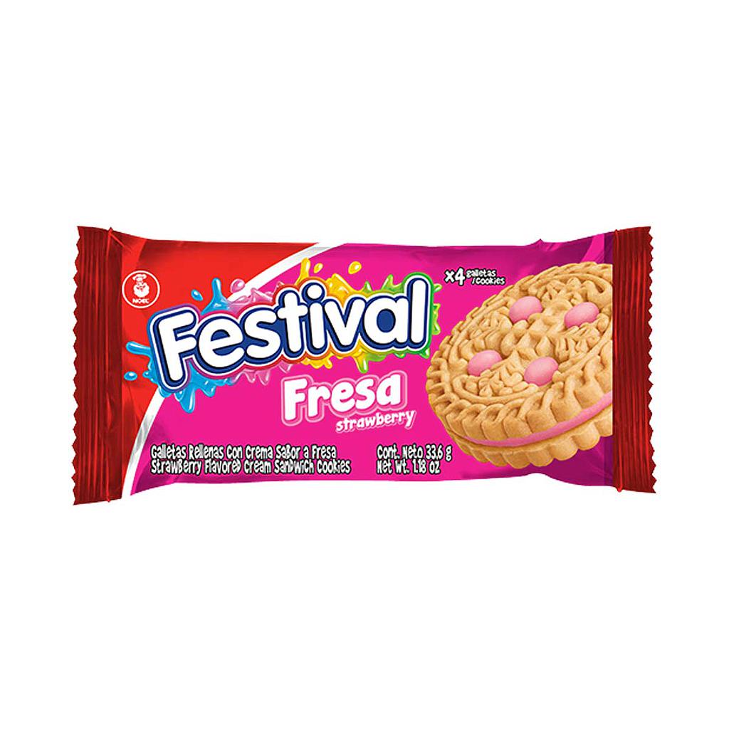 Galletas Festival Fresa x4