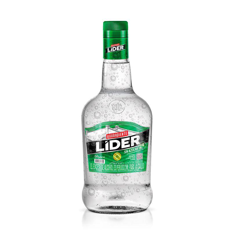 Aguardiente Lider Verde Sin Azúcar de Boyacá 750cm