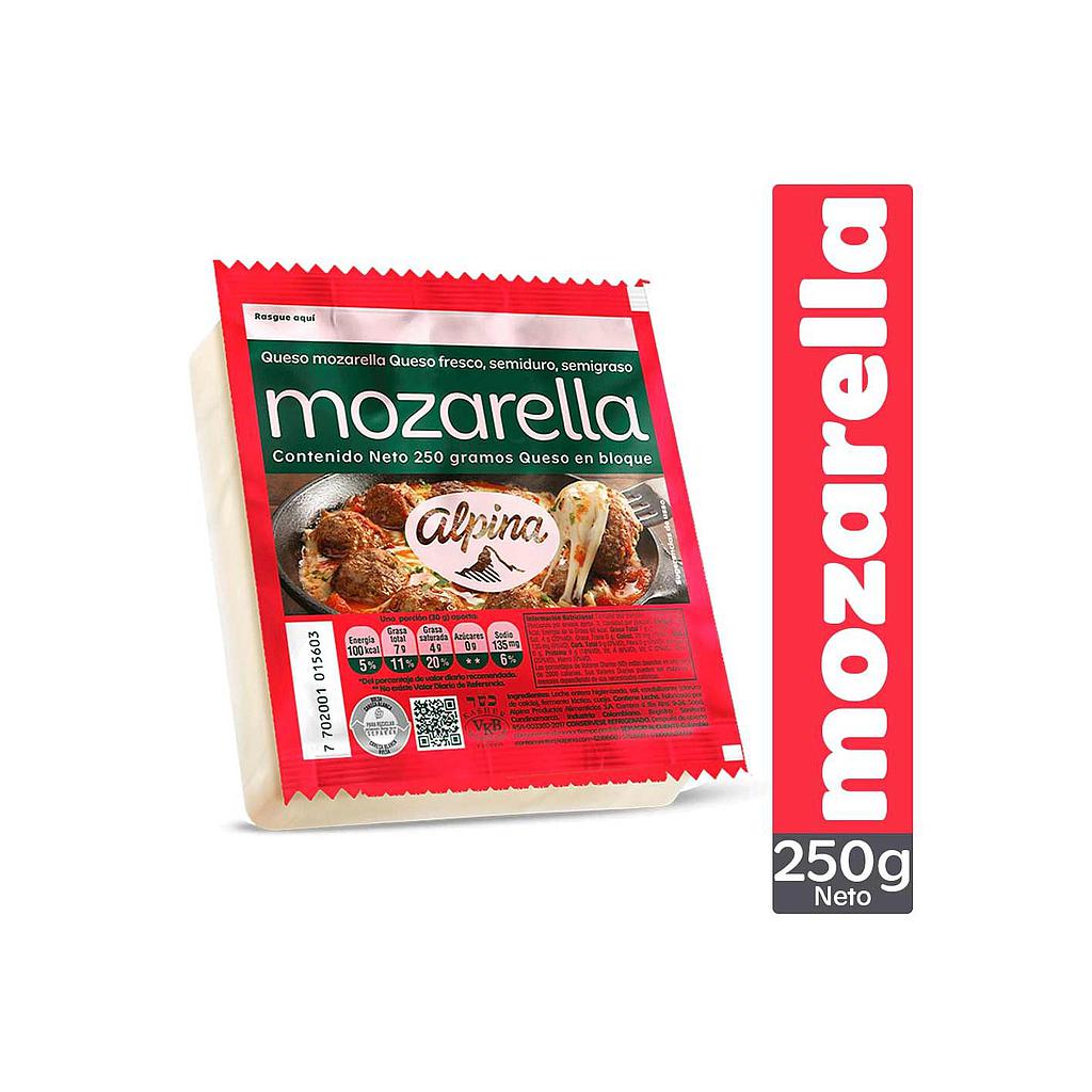 Queso Mozarella Bloque Alpina 250g