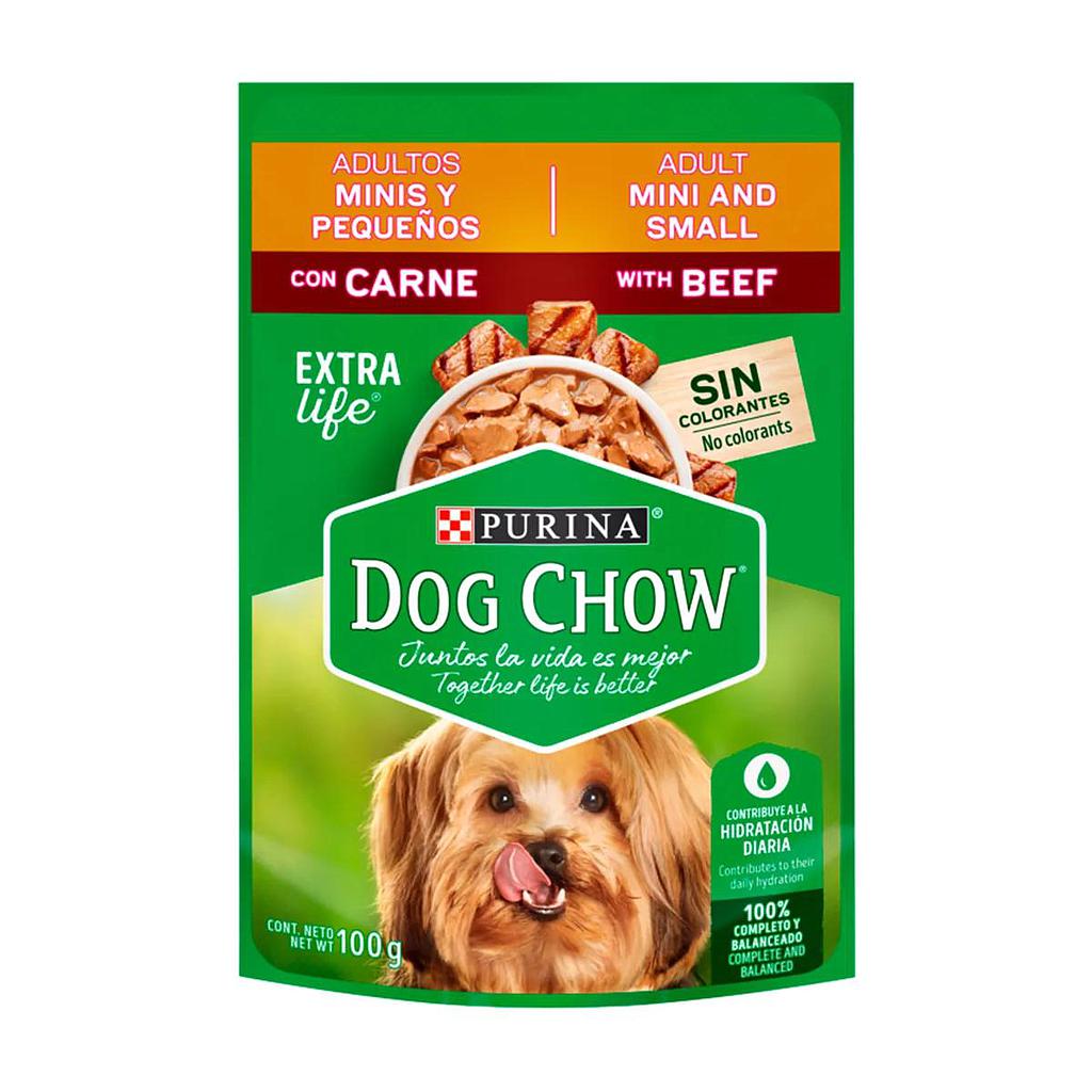 Dog  Chow Adultos minis y Pequeños Carne 100g