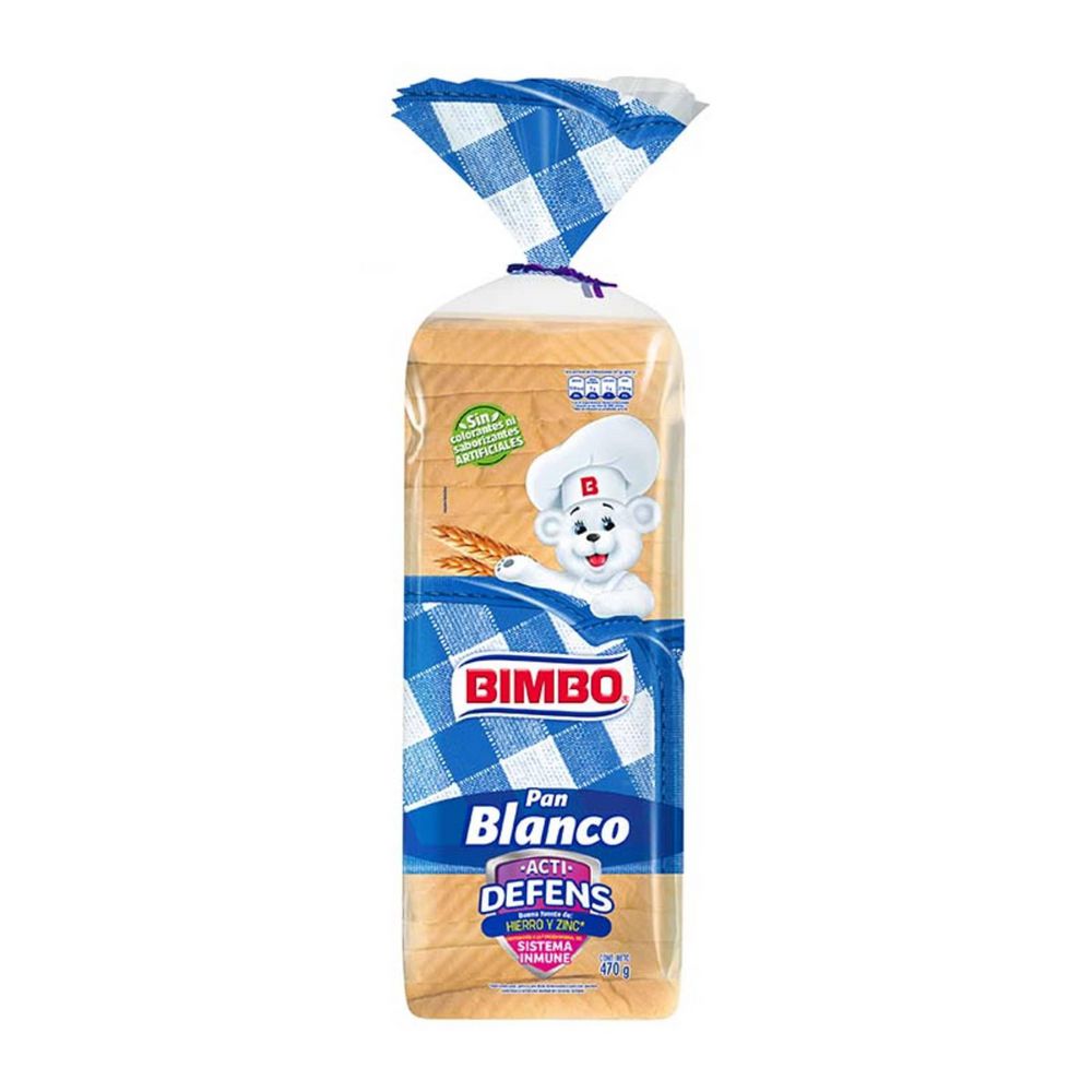 Pan Blanco Tajado Grande Bimbo 470g