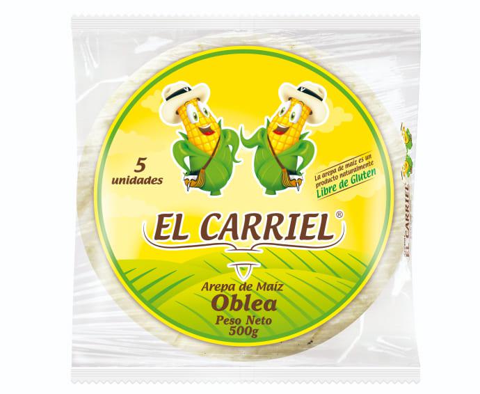 Arepa de Maíz Oblea X 5  El Carriel 500g